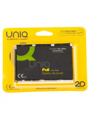 UNIQ - PRESERVATIVO SENZA LATTICE PULL CON STRISCE 3 UNITÀ