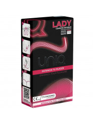 UNIQ - LADY CONDOM PRESERVATIVO FEMMINILE SENZA LATTICE CON CINGHIA DI LEGGENDA 3 UNITÀ