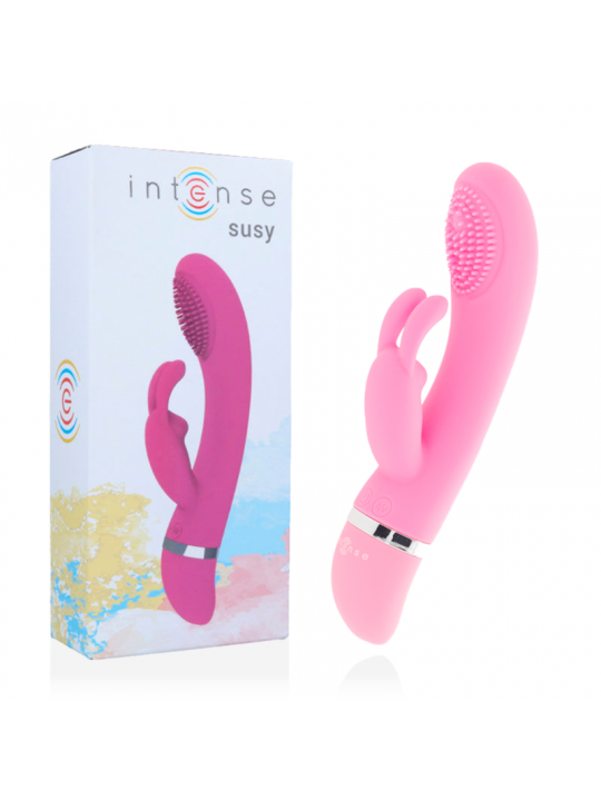 INTENSE - VIBRATORE OSCILLANTE SUSY IN SILICONE ROSA CONIGLIO