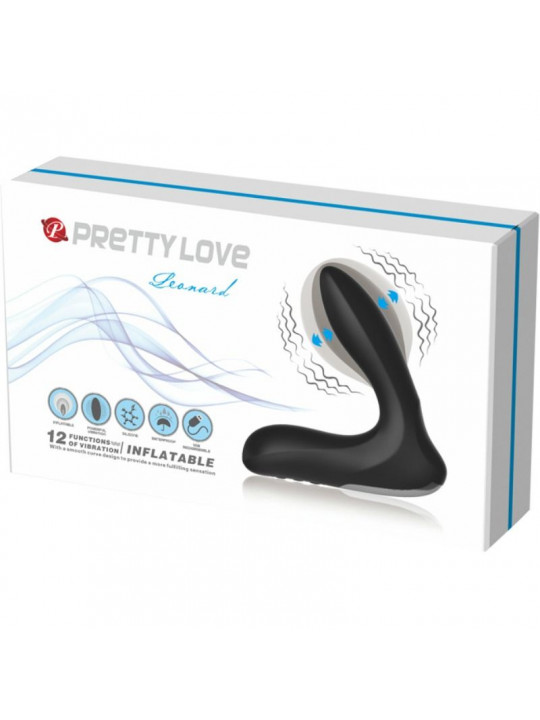 PRETTY LOVE - MASSAGGIATORE PROSTATICO GONFIABILE LEONARD CON VIBRAZIONE