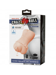 CRAZY BULL - MASTURBADOR VAGINA CON PELLE ACQUATA CON PROIETTILI VIBRANTI