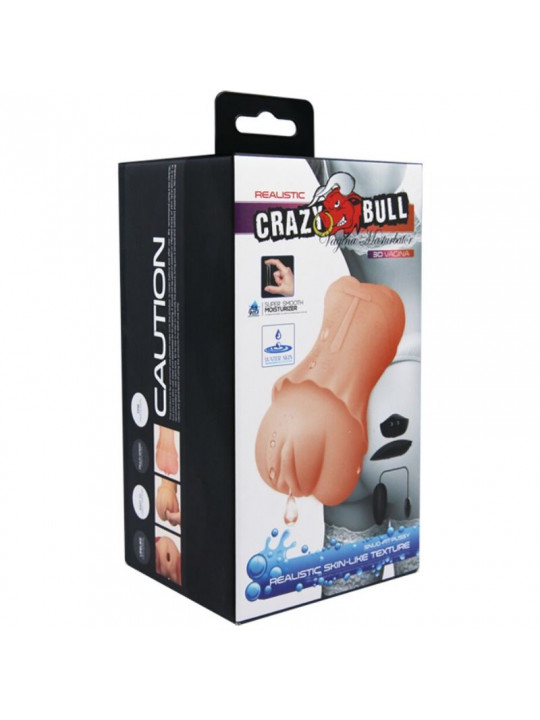 CRAZY BULL - MASTURBADOR VAGINA CON PELLE ACQUATA CON BULLET VIBRANTE 2