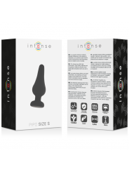 INTENSE - PLUG ANALE PIPO S SILICONE NERO 9,8 CM