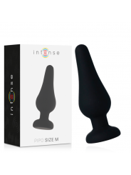 INTENSE - PLUG ANALE PIPO M SILICONE NERO 11 CM