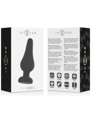 INTENSE - PLUG ANALE PIPO L SILICONE NERO 13 CM