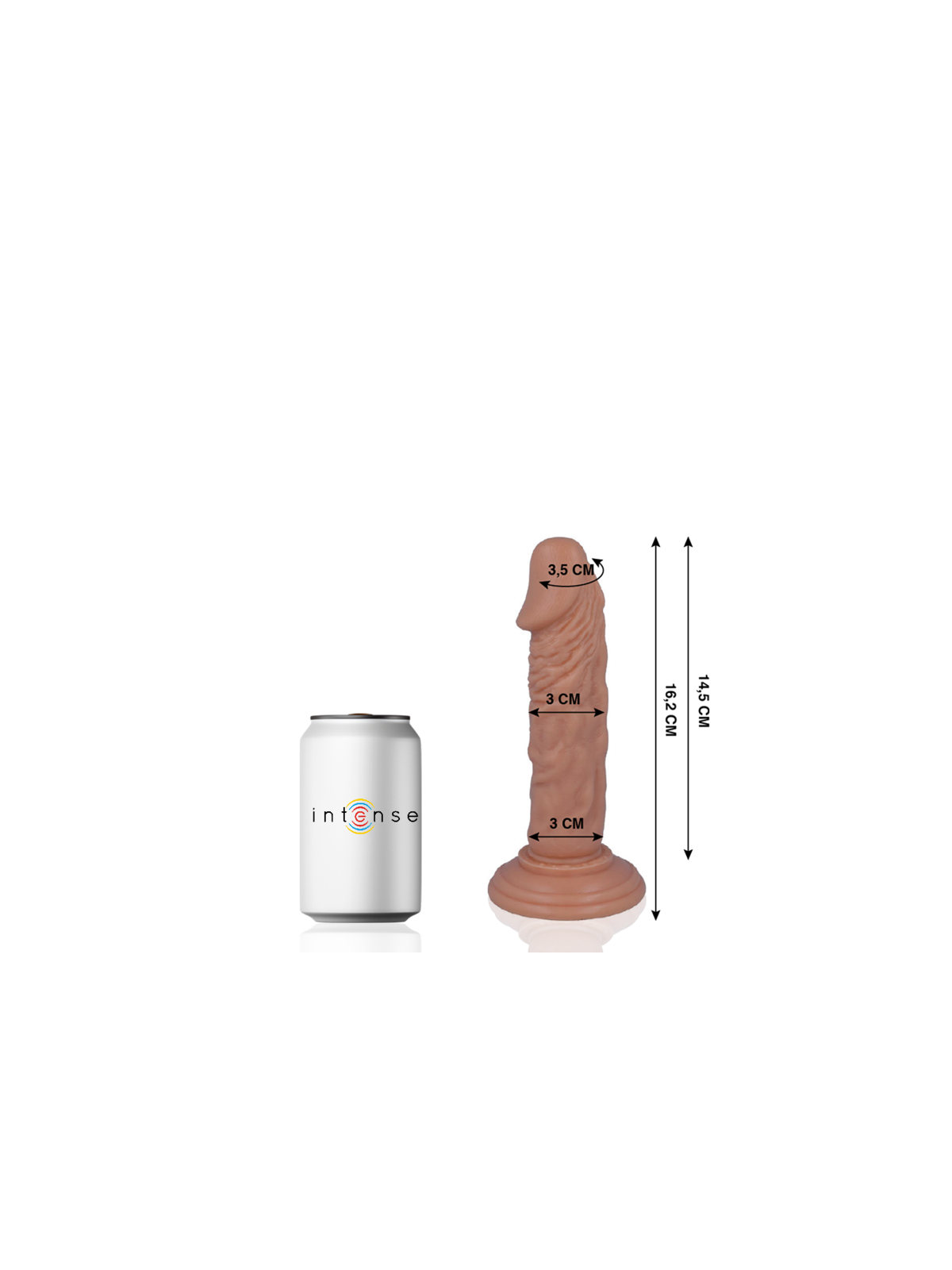 MR INTENSE - 3 PENE REALISTICO 16.2 CM -O- 3 CM