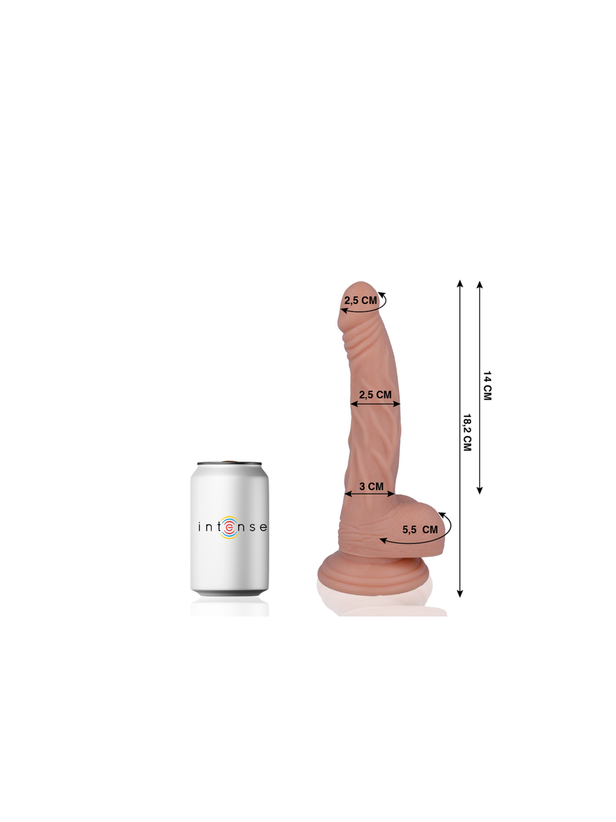 MR INTENSE - 12 PENE REALISTICO 18.2 CM -O- 2.5 CM