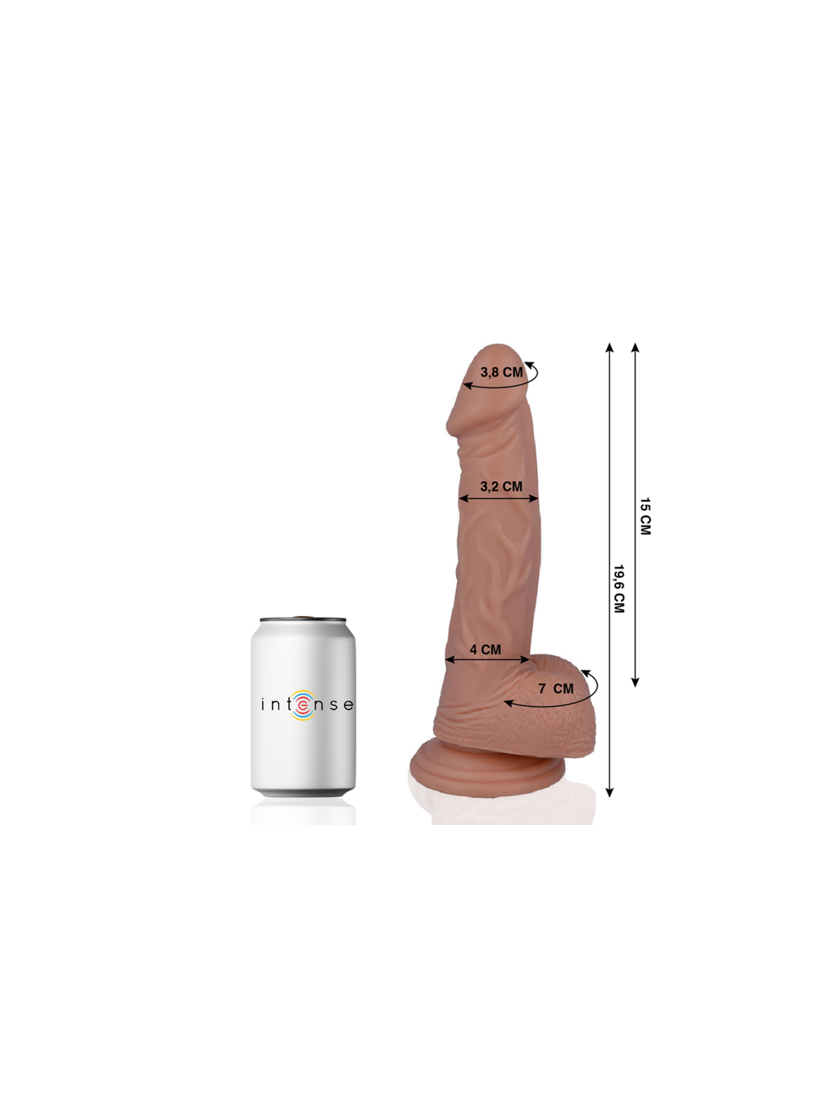 MR INTENSE - 16 PENE REALISTICO 19.6 CM -O- 3.2 CM