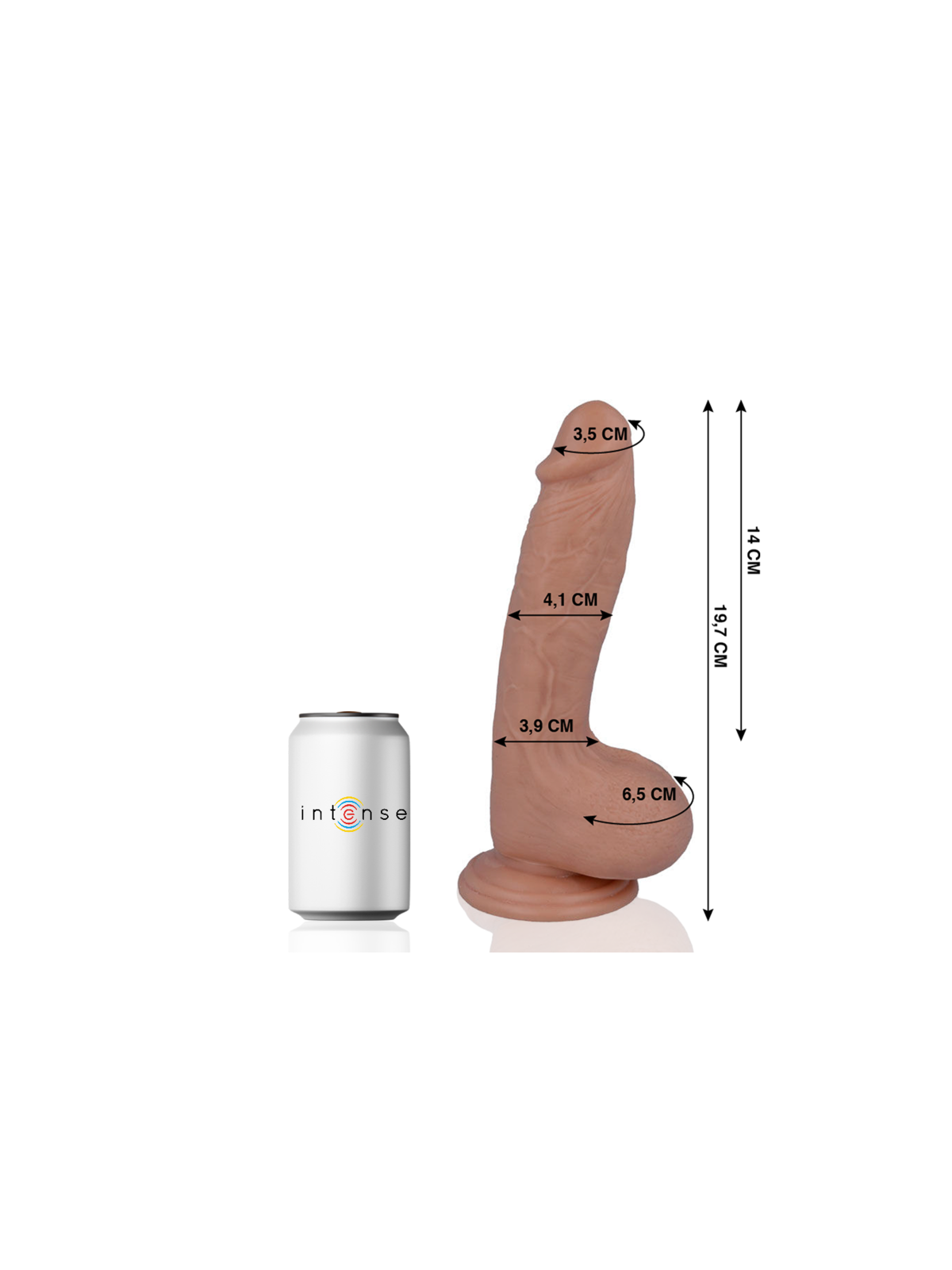 MR INTENSE - 17 PENE REALISTICO 19.7 CM -O- 4.1 CM