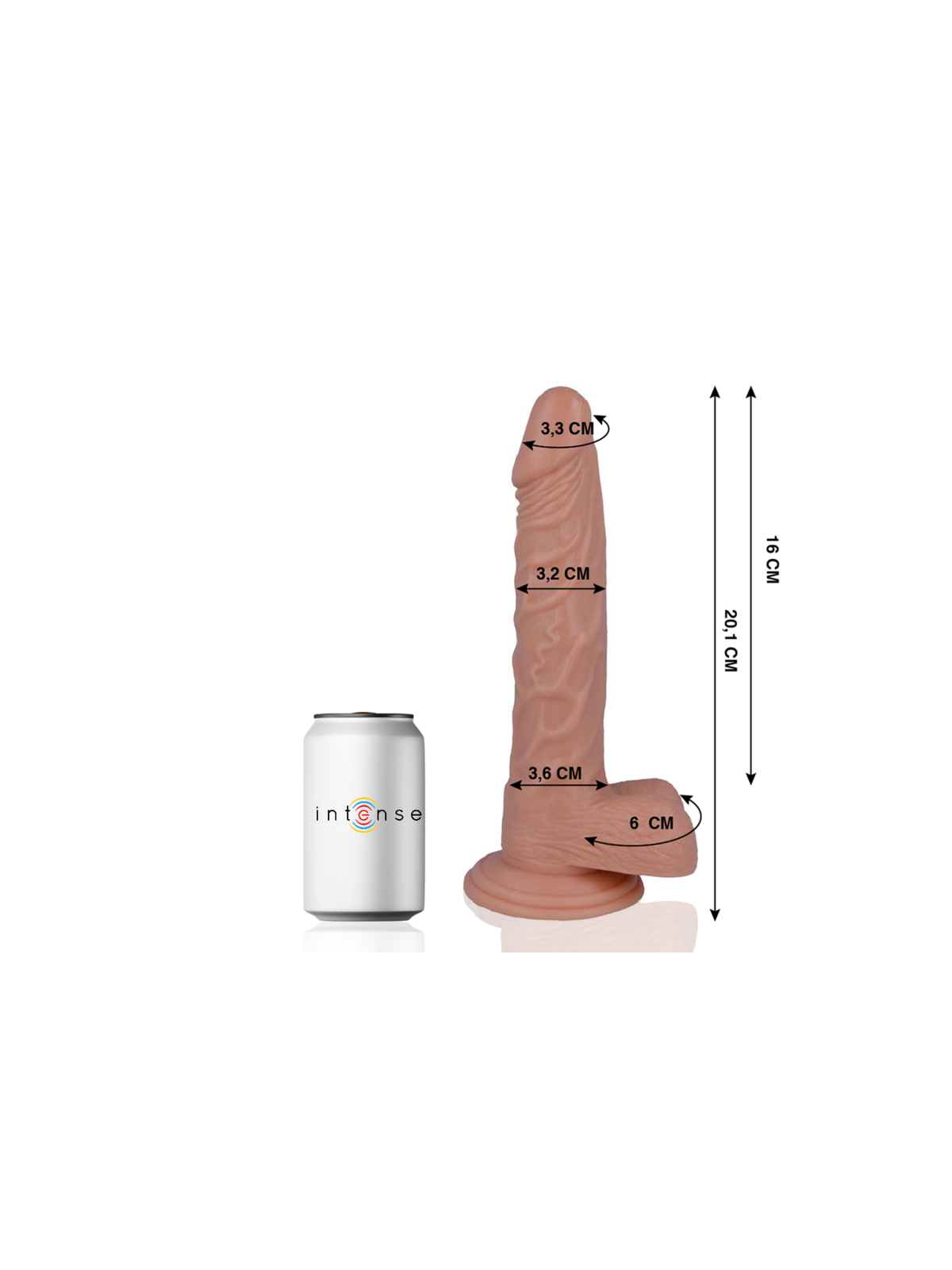 MR INTENSE - 21 PENE REALISTICO 20.1 CM -O- 3.2 CM