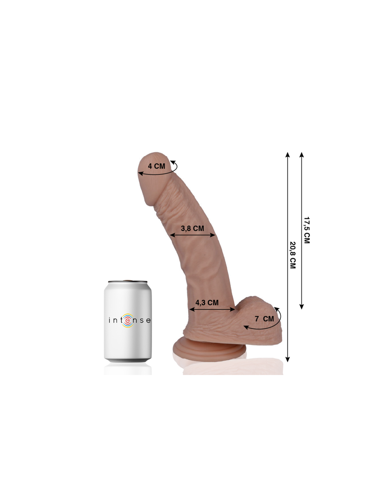 MR INTENSE - 23 PENE REALISTICO 20,8 CM -O- 3,8 CM