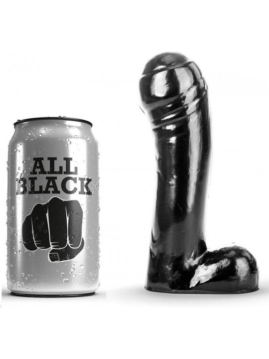 ALL BLACK - DILDO NERO 15 CM