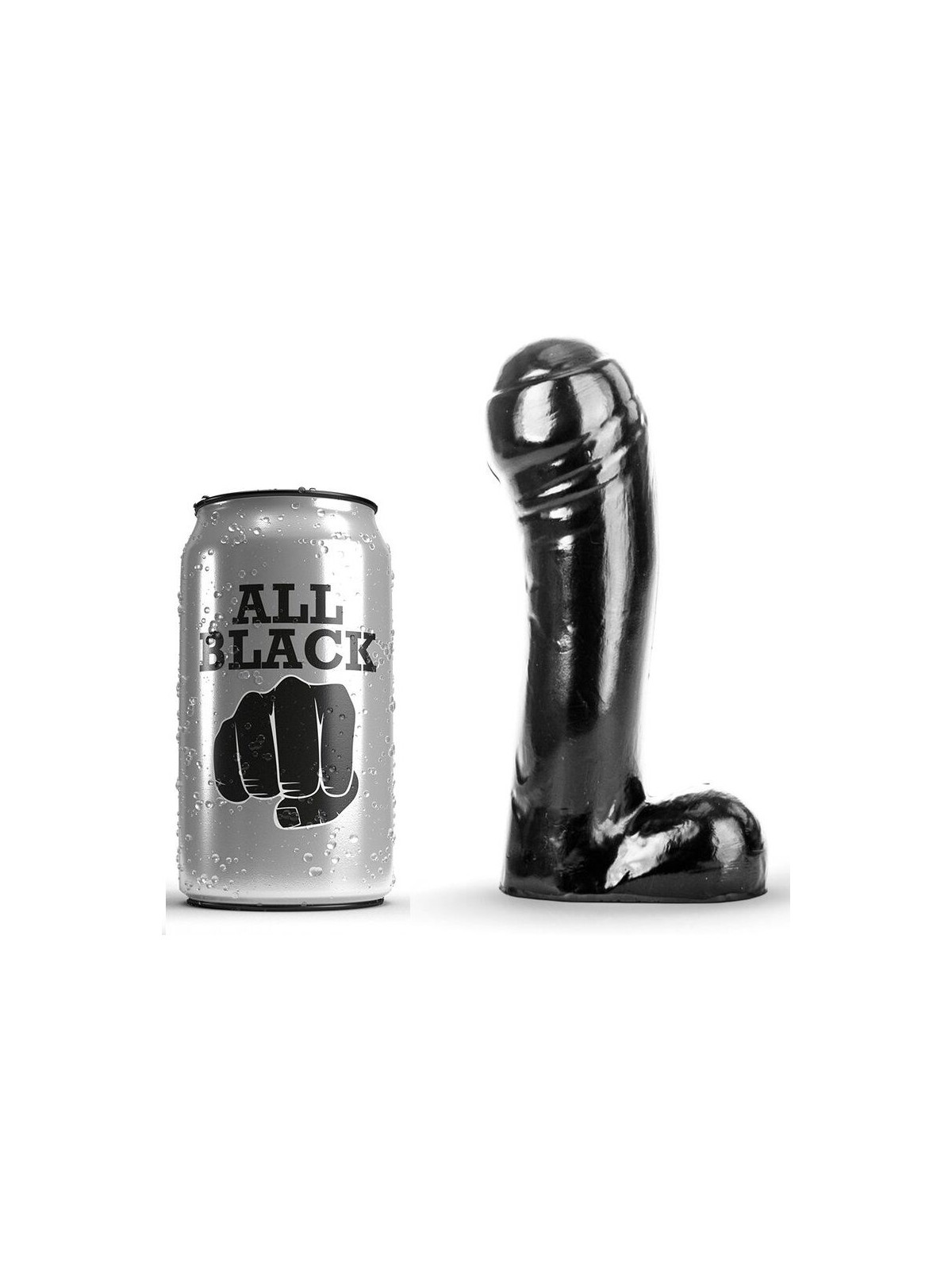 ALL BLACK - DILDO NERO 15 CM