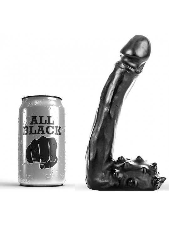 ALL BLACK - DILDO REALISTICO 19 CM