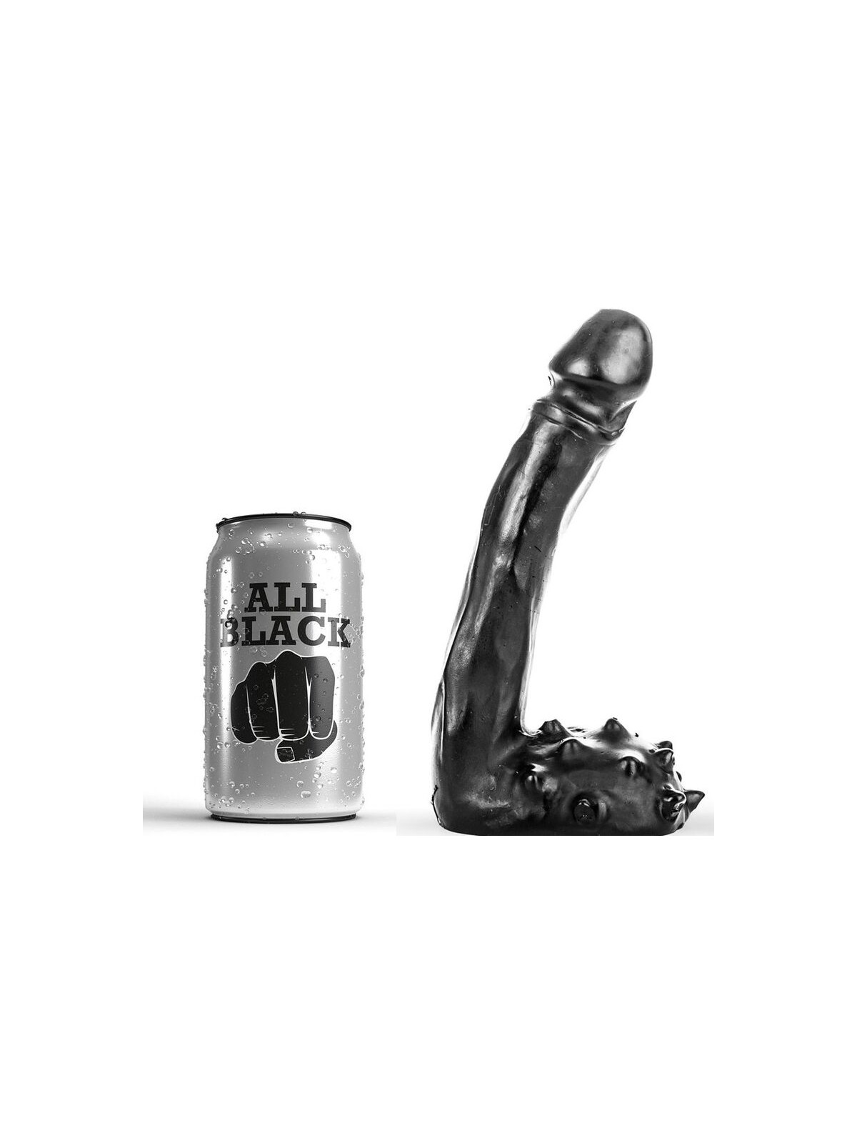 ALL BLACK - DILDO REALISTICO 19 CM