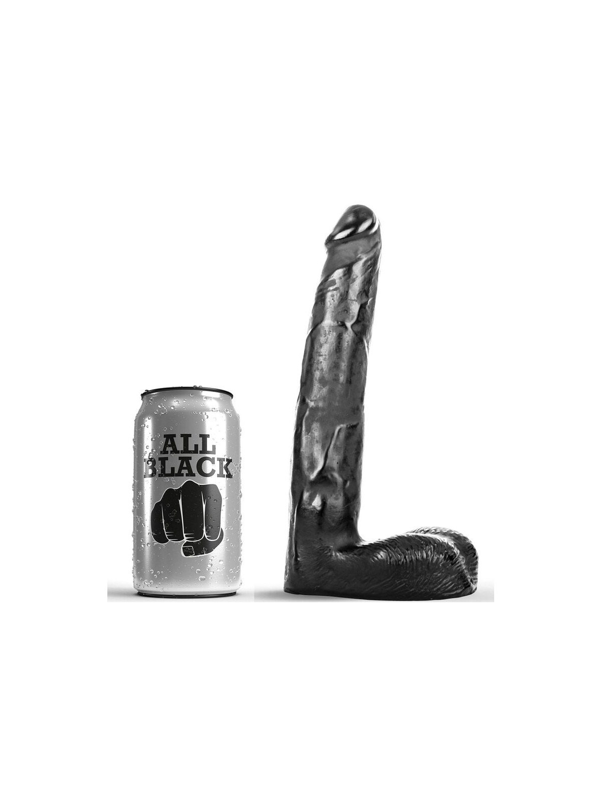 ALL BLACK - DILDO REALISTICO 21 CM