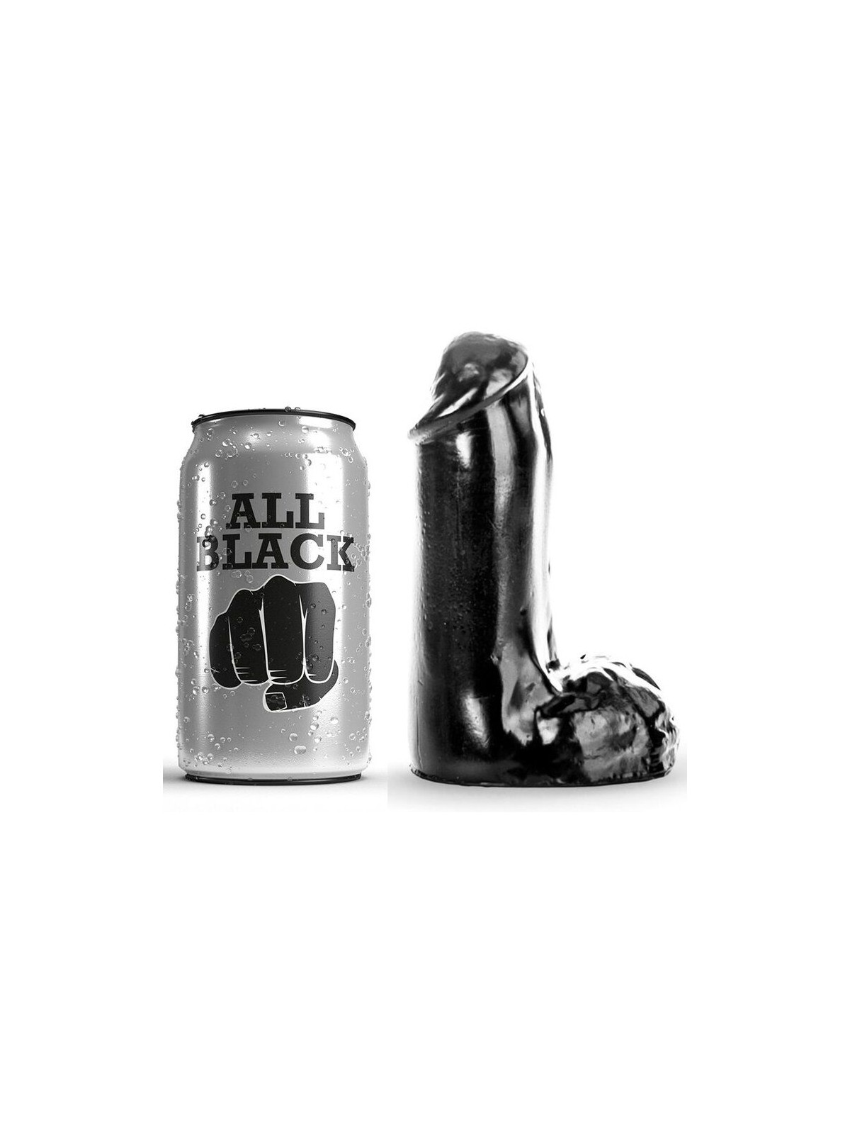 ALL BLACK - DILDO REALISTICO 13 CM