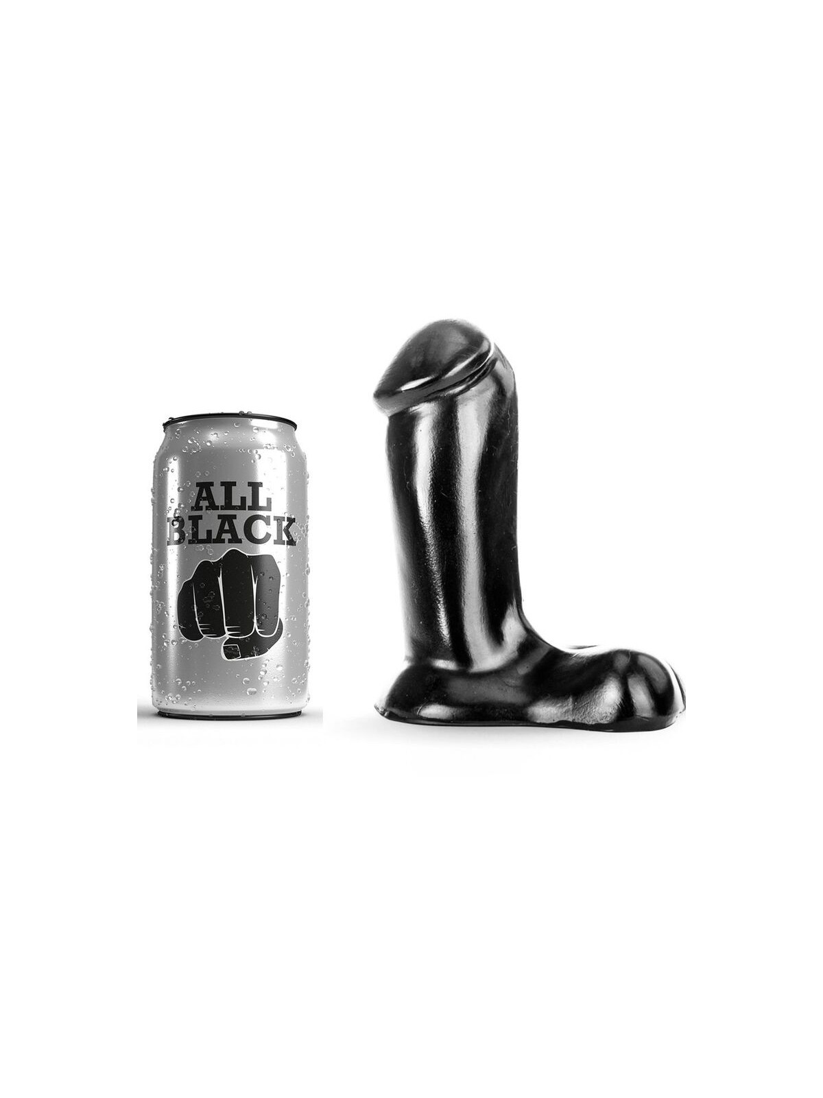 ALL BLACK - DILDO REALISTICO 14 CM