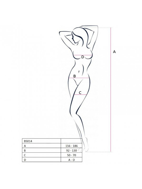 PASSION - WOMAN BS014 BODYSTOCKING BIANCO TAGLIA UNICA