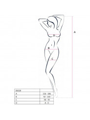 PASSION - WOMAN BS020 BODYSTOCKING BIANCO TAGLIA UNICA