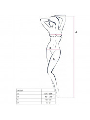 PASSION - WOMAN BS024 BODYSTOCKING BIANCO TAGLIA UNICA