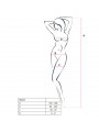 PASSION - WOMAN BS024 BODYSTOCKING BIANCO TAGLIA UNICA