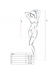 PASSION - WOMAN BS025 BODYSTOCKING ABITO BIANCO STILE TAGLIA UNICA