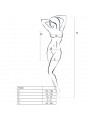 PASSION - WOMAN BS026 BODYSTOCKING ABITO BIANCO STILE TAGLIA UNICA