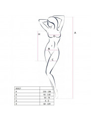 PASSION - WOMAN BS027 ABITO NERO STILE BODYSTOCKING TAGLIA UNICA