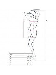 PASSION - WOMAN BS027 BODYSTOCKING ABITO BIANCO STILE TAGLIA UNICA