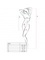 PASSION - WOMAN BS027 BODYSTOCKING ABITO BIANCO STILE TAGLIA UNICA