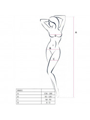 PASSION - DONNA BS031 BODYSTOCKING BIANCO TAGLIA UNICA