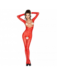 PASSION - WOMAN BS031 BODYSTOCKING ROSSO TAGLIA UNICA