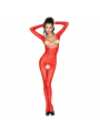 PASSION - WOMAN BS031 BODYSTOCKING ROSSO TAGLIA UNICA