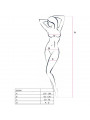 PASSION - WOMAN BS034 BODYSTOCKING BIANCO TAGLIA UNICA