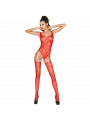 PASSION - WOMAN BS034 BODYSTOCKING ROSSO TAGLIA UNICA