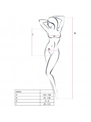 PASSION - WOMAN BS035 BODYSTOCKING BIANCO TAGLIA UNICA