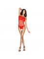 PASSION - WOMAN BS035 BODYSTOCKING ROSSO TAGLIA UNICA