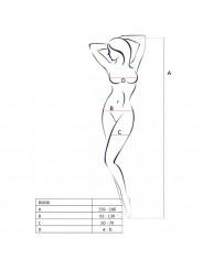 PASSION - WOMAN BS036 BODYSTOCKING BIANCO TAGLIA UNICA