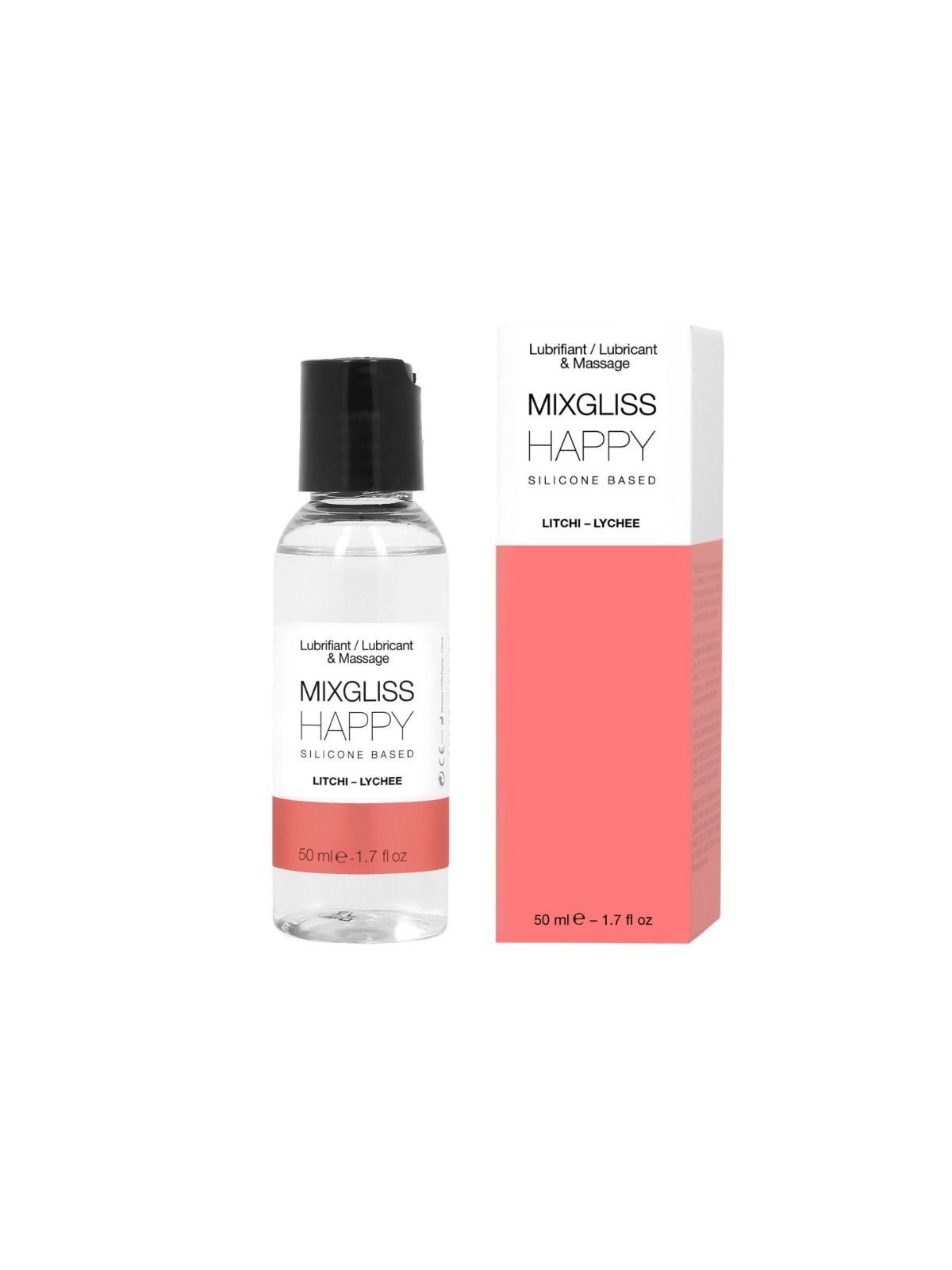 MIXGLISS - LUBRIFICANTE SILICONE HAPPY LITCHI 50 ML