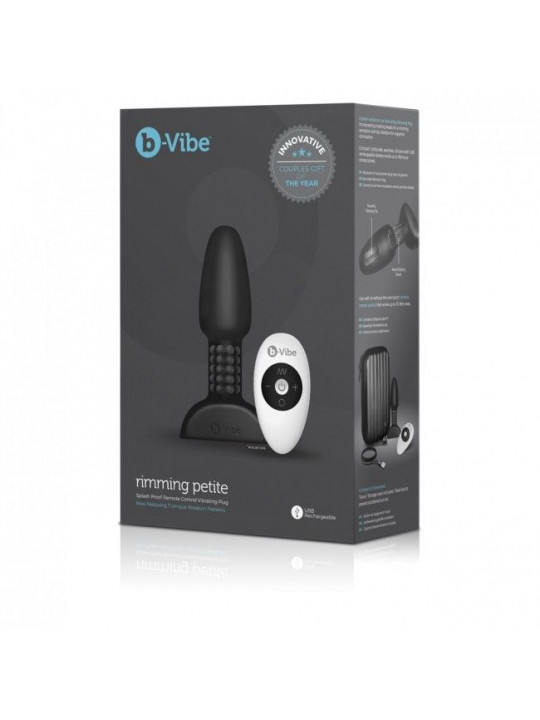 B-VIBE - RIMMING TELECOMANDO PLUG ANALE PETITE NERO