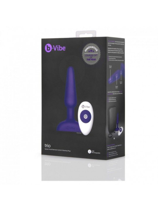 B-VIBE - TRIO REMOTE CONTROL PLUG ANALE LILLA