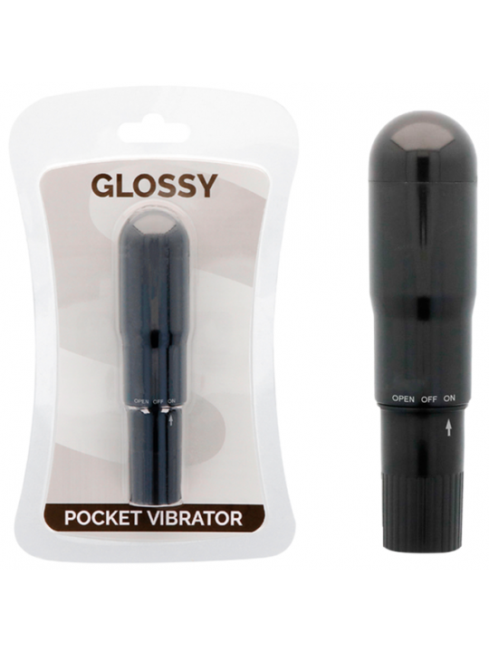 GLOSSY - VIBRATORE TASCABILE NERO