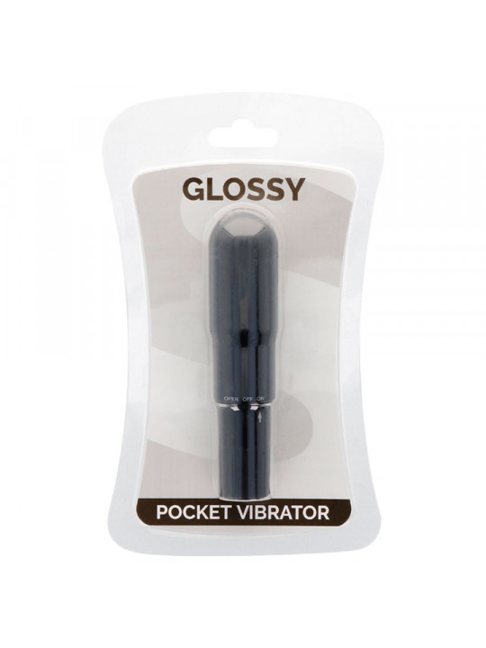 GLOSSY - VIBRATORE TASCABILE NERO