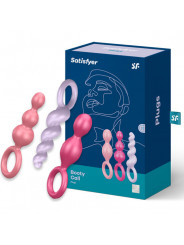 SATISFYER - SET 3 PZ TAPPI ANAL TRICOLORE