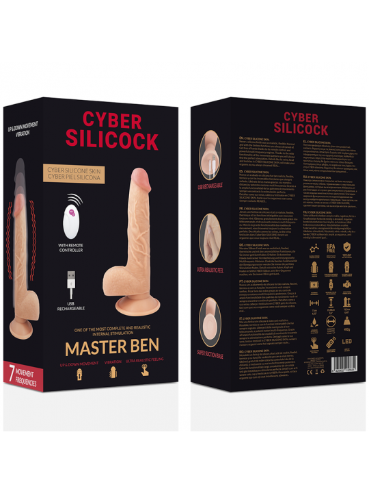 CYBER SILICOCK - TELECOMANDO REALISTIC MASTER BEN 23.88 CM -O- 4.3 CM