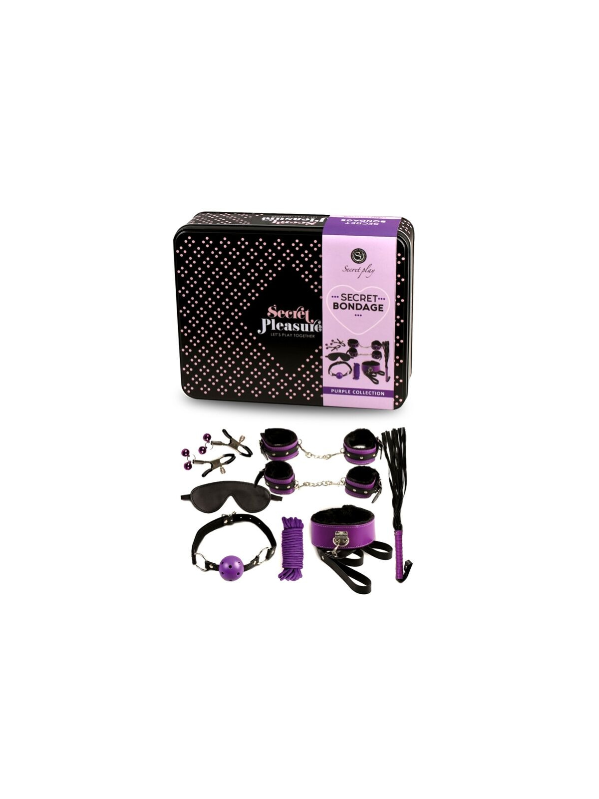 SECRETPLAY - BDSM SET 8PCS VIOLA / NERO.