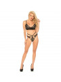 LEG AVENUE - SET 2 PEZZI STRAPPY TAGLIO G PERINGS S/M