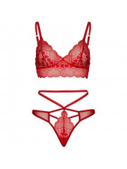 LEG AVENUE - SET 2 PEZZI BRALETTE E PERIZOMA IN PIZZO S/M