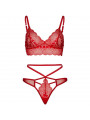 LEG AVENUE - SET 2 PEZZI BRALETTE E PERIZOMA IN PIZZO S/M